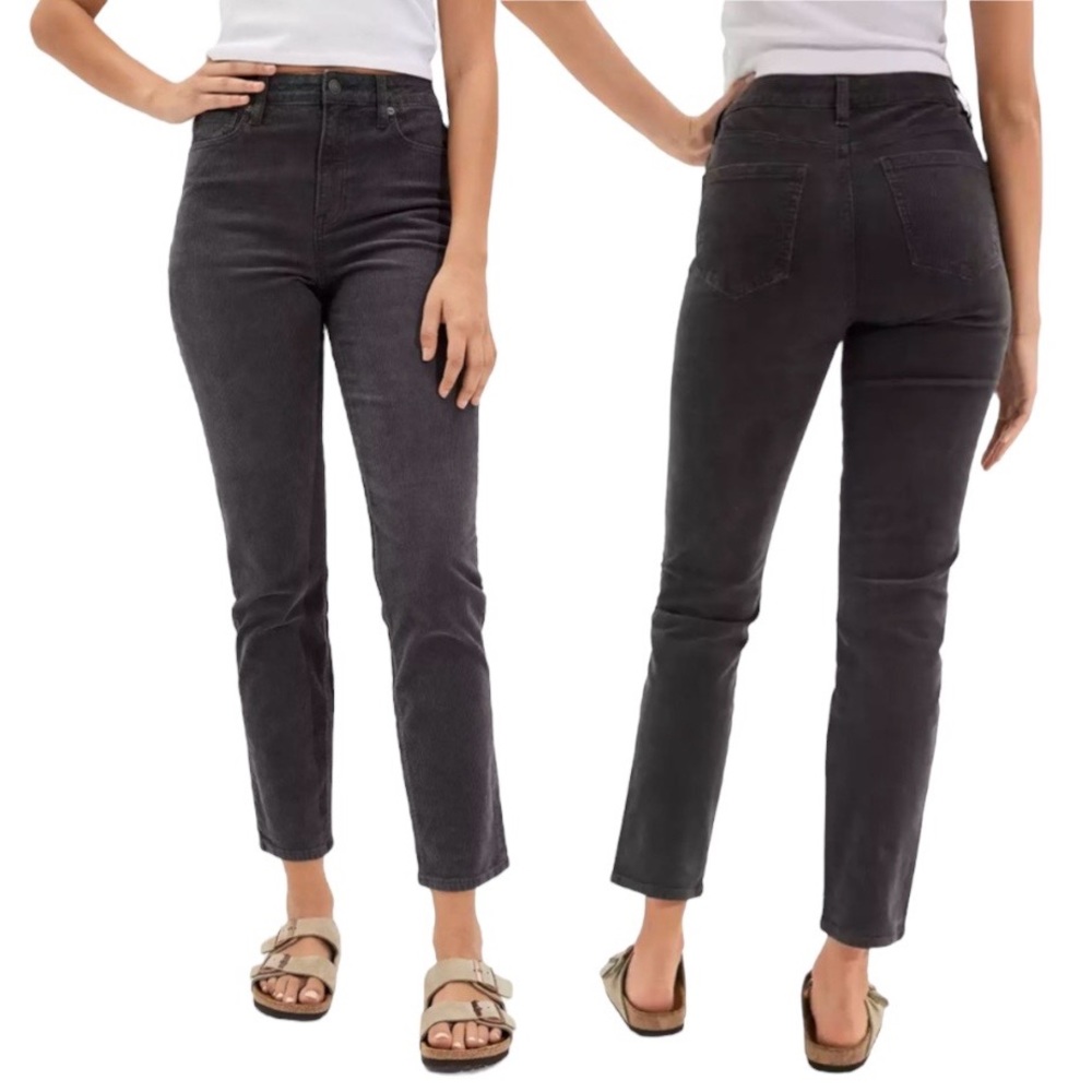 American Eagle Outfitters Women's Straight Leg Jeans - Charcoal